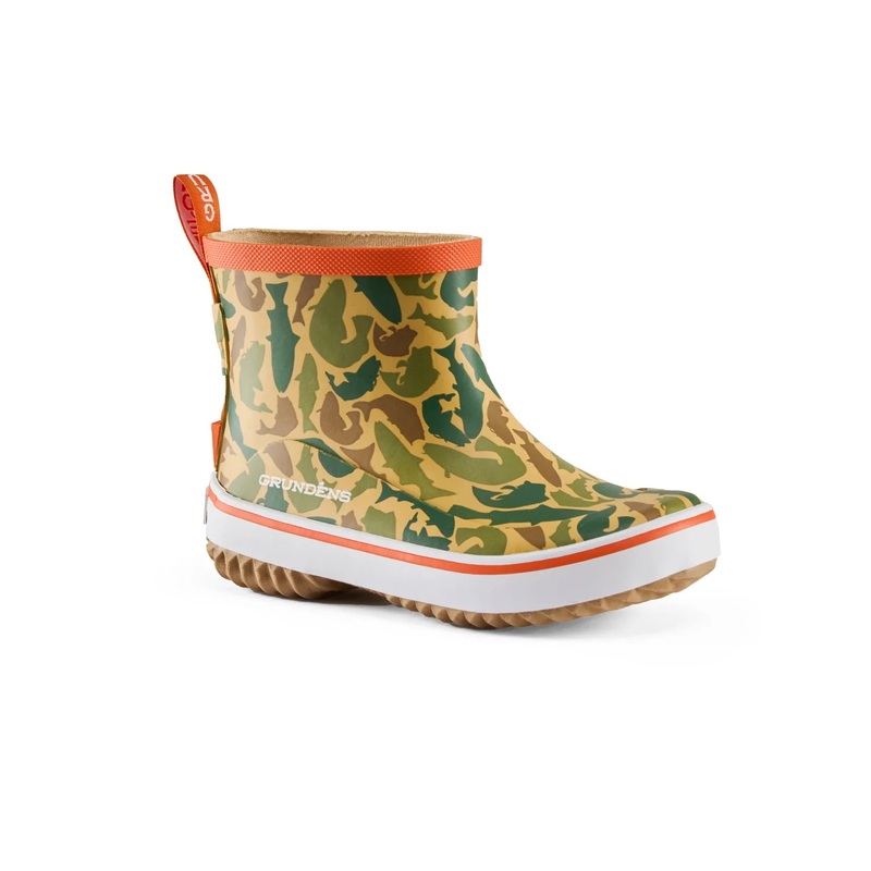 Grundens Kid’s Guppy Rain Boot – Fish Camo