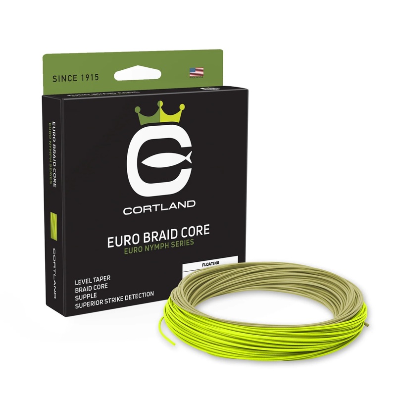 Cortland Euro Nymph Braid Core Fly Line – Sage Green/Chartreuse .22 – Level