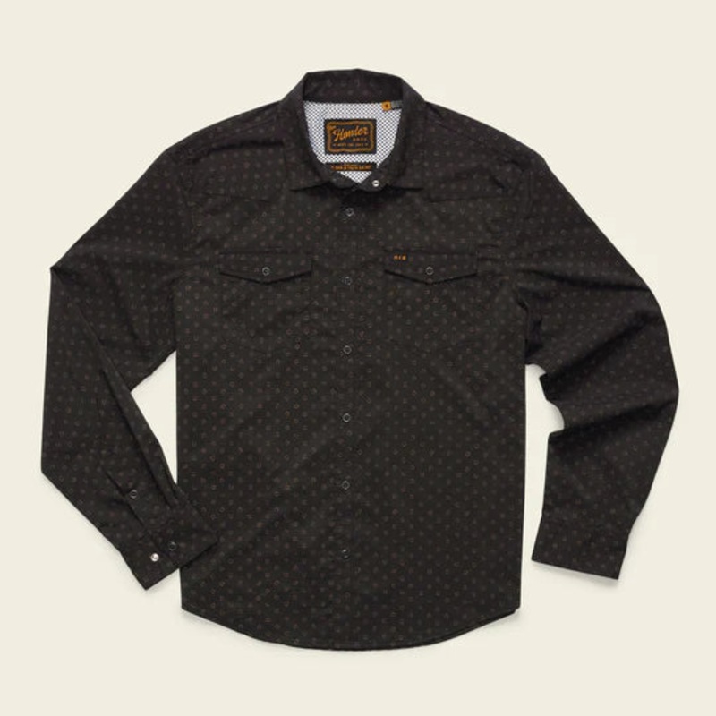 Howler Bros – H Bar Tech Longsleeve – Little Puddles: Antique Black