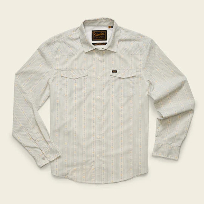 Howler Bros – H Bar Tech Longsleeve – Mosquero Stripe: Off White
