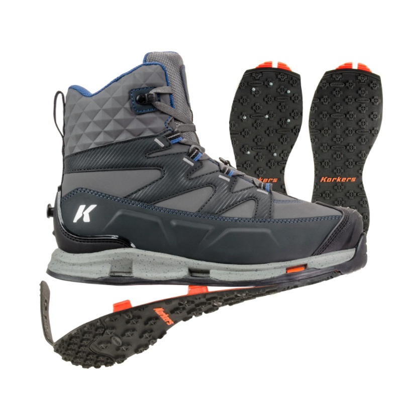 Korkers Men’s Bantam Lite Wading Boots: Kling-On and Studded Kling-On