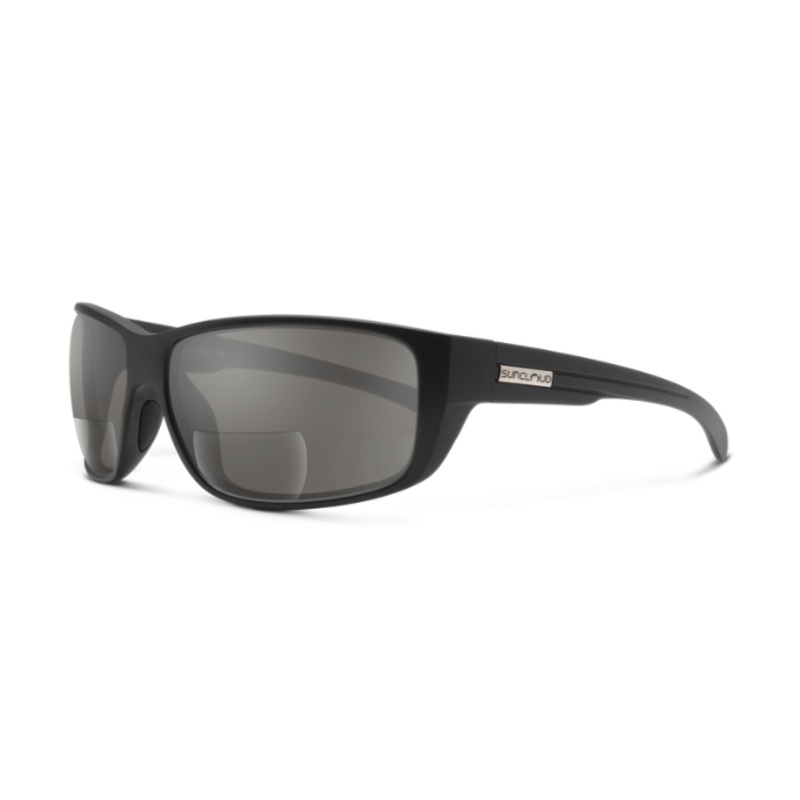 Suncloud Milestone Reader – Matte Black – Polarized Gray +2.50