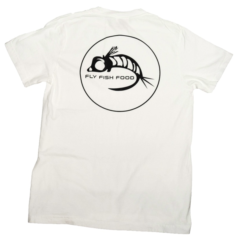 Fly Fish Food Black Tee – White