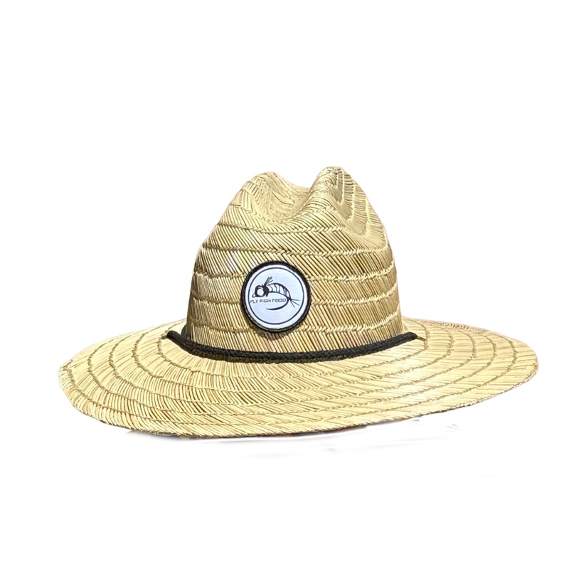 Fly Fish Food Logo Straw Hat