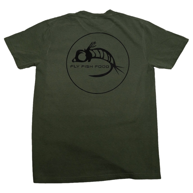 Fly Fish Food Logo Tee – Olive