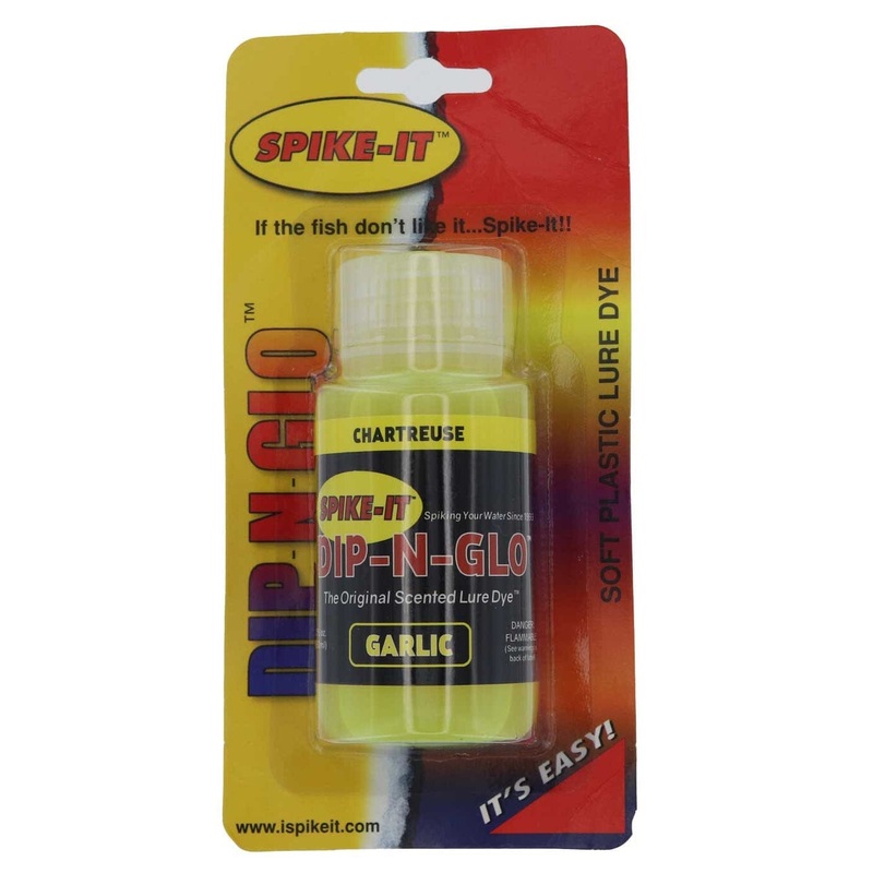 Spike It Dip-N-Glo Worm Dye|2oz|4oz|Fire Red|Clear|Chartreuse|Orange|Grape|Black|Pumpkin Seed|Hot Pink|Blue|Lime|Garlic|Crawfish|Unscented