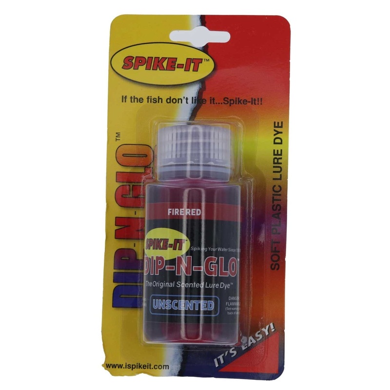 Spike It Dip-N-Glo Worm Dye|2oz|4oz|Fire Red|Clear|Chartreuse|Orange|Grape|Black|Pumpkin Seed|Hot Pink|Blue|Lime|Garlic|Crawfish|Unscented