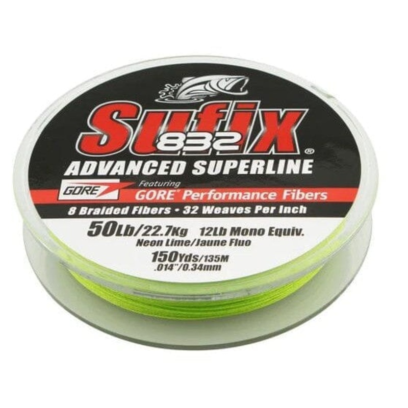 Sufix 832 Braided Line Lo-Vis Neon Lime