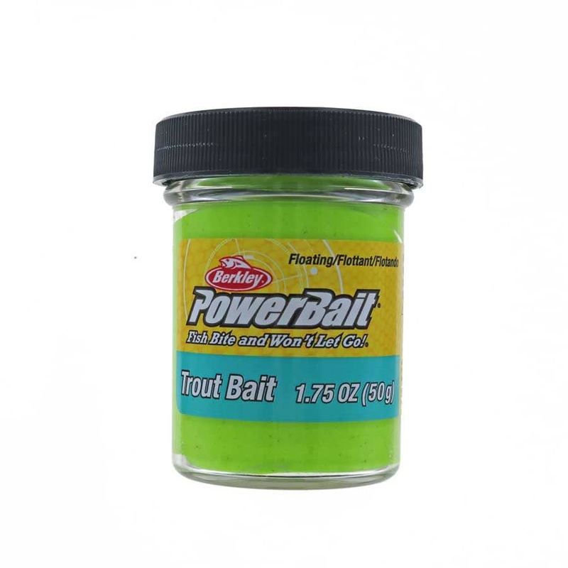 PowerBait Trout Bait|Captain Amercia|Sherbert|Chartreuse|Fluorescent Orange|Fluorescent Red|Pink|Yellow|Hatchery Pellet|Marshmellow|Rainbow