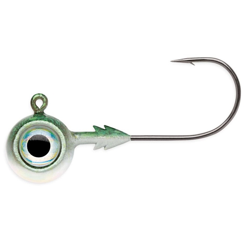VMC Tungsten Moon Eye Jighead|White|Shad|Fathead|3/8 oz 2/0 2pk|1/4 oz 2/0 2pk